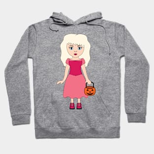 Pink Princess 1 Halloween Girl Sticker Hoodie